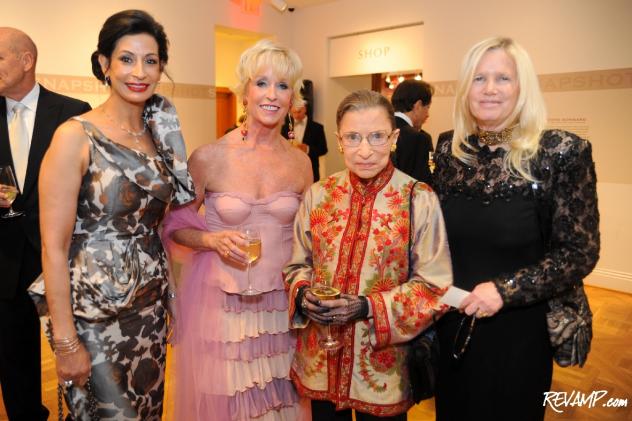 Guests to this year's Phillips Collection Gala included Supreme Court Justice Ruth Bader Ginsburg (second from right), Ambassadors, White House officials, and members of Congress.